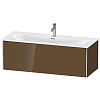 Картинка анонса товара «тумба под раковину duravit xsquare xs422606161 подвесная 121 см коричнево-оливковый глянцевый»