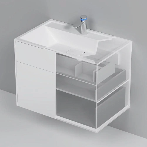 Тумба под раковину AM.PM Inspire V2.0 M50AFHX0803WM подвесная, 80 см, push-to-open, белый матовы Тумба под раковину AM.PM Inspire V2.0 M50AFHX0803WM подвесная, 80 см, push-to-open, белый матовы