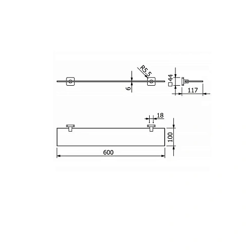 Полка Kludi VELA S 25973N1 брашированная бронза Полка Kludi VELA S 25973N1 брашированная бронза