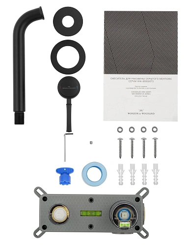 Смеситель для раковины Wonzon & Woghand TOR встраиваемый, черный матовый (WW-88869073-MB) Смеситель для раковины Wonzon & Woghand TOR встраиваемый, черный матовый (WW-88869073-MB)