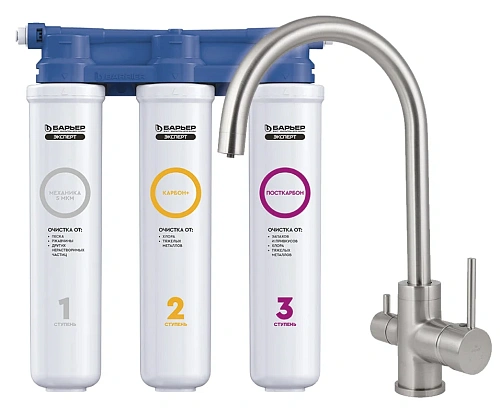 Смеситель для кухни Kaiser 26744-5 серебо с фильтром Барьер Эксперт Slim Классик БР26744-5 Смеситель для кухни Kaiser 26744-5 серебо с фильтром Барьер Эксперт Slim Классик БР26744-5