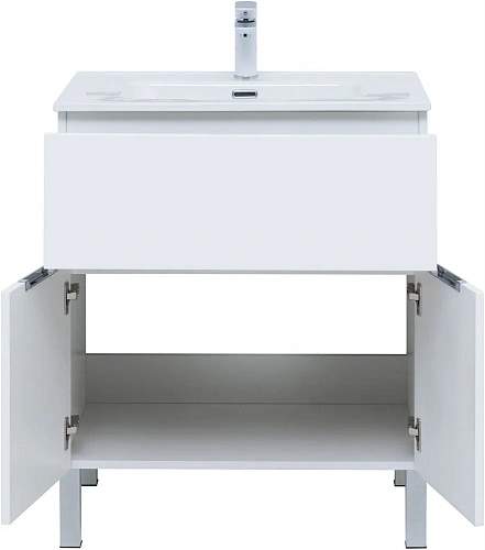 Тумба под раковину Aquanet Алвита New 70 1 ящик, 2 дверцы, белый матовый 00303901 Тумба под раковину Aquanet Алвита New 70 1 ящик, 2 дверцы, белый матовый 00303901