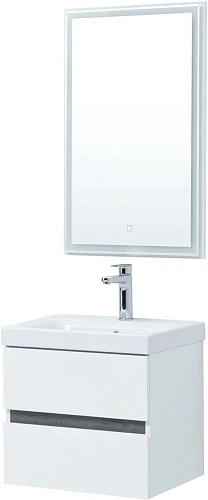 Тумба под раковину Aquanet Беркли 50 белый/дуб рошелье 00254288 Тумба под раковину Aquanet Беркли 50 белый/дуб рошелье 00254288