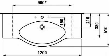 Раковина Laufen Palace New 1270.4 (8.1270.4.000.104.1) 1200х510х165мм, с полотенцедержателем Раковина Laufen Palace New 1270.4 (8.1270.4.000.104.1) 1200х510х165мм, с полотенцедержателем