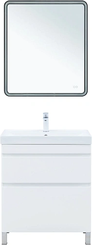 Тумба под раковину Aquanet Слим 70 00346043 напольная, белый сатин Тумба под раковину Aquanet Слим 70 00346043 напольная, белый сатин