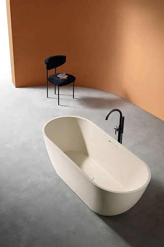 Ванна отдельностоящая ABBER AM9941MBE 170x75 универсальная, светло-бежевый матовая, искусственный камень Ванна отдельностоящая ABBER AM9941MBE 170x75 универсальная, светло-бежевый матовая, искусственный камень