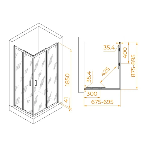 Душевой уголок RGW PA-146B 700x900 мм 020814679-14 черный Easy Clean Душевой уголок RGW PA-146B 700x900 мм 020814679-14 черный Easy Clean