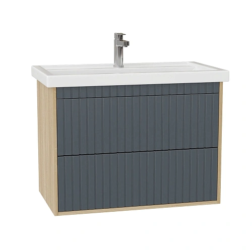 Тумба под раковину Onika Дайлер 80 см 108062 подвесная графит/дуб сонома (для Фостер 80) Тумба под раковину Onika Дайлер 80 см 108062 подвесная графит/дуб сонома (для Фостер 80)