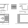 Кухонная мойка GranFest Standart S-645 L бел белый Кухонная мойка GranFest Standart S-645 L бел белый