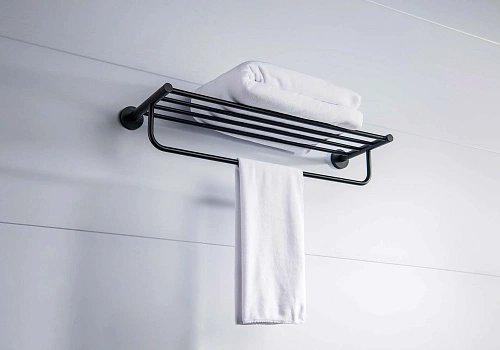 Полотенцедержатель Aquatek ЕВРОПА AQ4115MB черный матовый Полотенцедержатель Aquatek ЕВРОПА AQ4115MB черный матовый