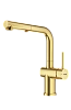 Смеситель для кухни Raglo R86.49.03 с выдвижным изливом, золотой сатин