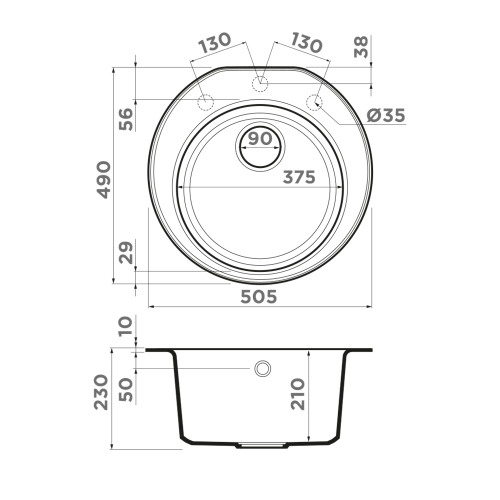 Кухонная мойка Omoikiri Miya 50R-WH Tetogranit/белый 4993506 Кухонная мойка Omoikiri Miya 50R-WH Tetogranit/белый 4993506