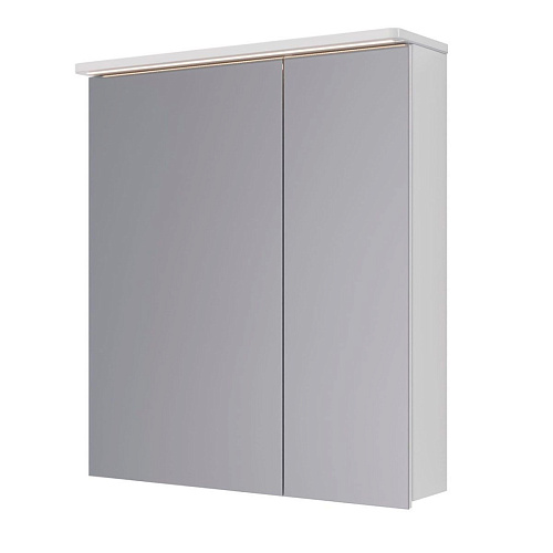 Зеркальный шкаф Lemark ZENON 70х80 см с козырьком-подсветкой, с розеткой, белый LM70ZS-Z Зеркальный шкаф Lemark ZENON 70х80 см с козырьком-подсветкой, с розеткой, белый LM70ZS-Z