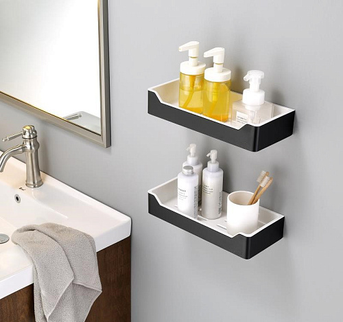 Полка Rush Edge ED77164B black прямоугольная, черная Полка Rush Edge ED77164B black прямоугольная, черная