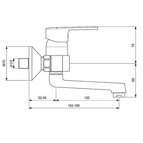 Смеситель для раковины Vidima Uno BA250AA поворотный излив, хром Смеситель для раковины Vidima Uno BA250AA поворотный излив, хром