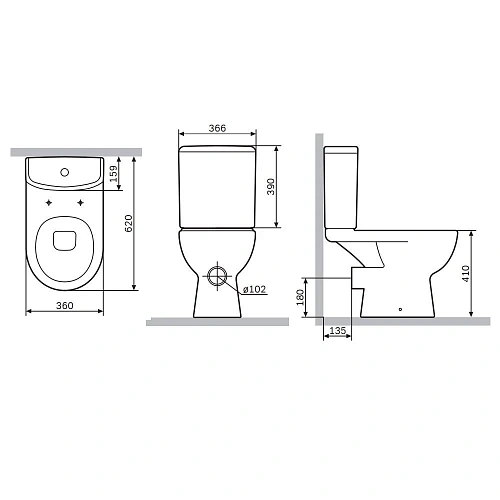 Унитаз напольный AM.PM Sunny C85C8600SC FlashClean с сиденьем микролифт Унитаз напольный AM.PM Sunny C85C8600SC FlashClean с сиденьем микролифт