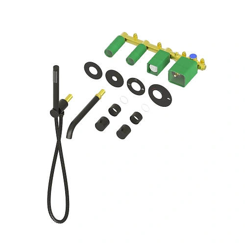 Смеситель для ванны Timo Saona 2324/03YSM встраиваемый с термостатом черный Смеситель для ванны Timo Saona 2324/03YSM встраиваемый с термостатом черный