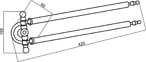 Полотенцедержатель Boheme Imperiale двойной 10413 Полотенцедержатель Boheme Imperiale двойной 10413