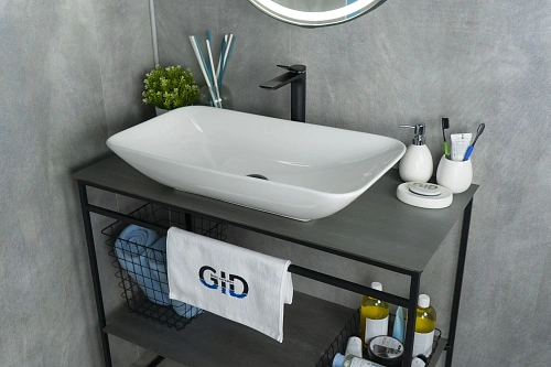 Раковина Gid N9122 51124 накладная белая 71x40x14 Раковина Gid N9122 51124 накладная белая 71x40x14