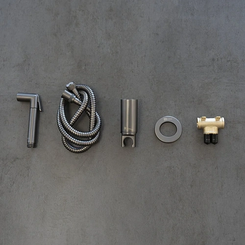 Гигиенический душ Lemark Solo LM7171GM, встраиваемый, графит Гигиенический душ Lemark Solo LM7171GM, встраиваемый, графит