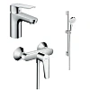 Комплект смесителей Hansgrohe Logis E SetLogisE100D 71178000+71610000+26532400 с душевым гарнитуром Комплект смесителей Hansgrohe Logis E SetLogisE100D 71178000+71610000+26532400 с душевым гарнитуром