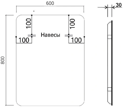 Зеркало Vincea LED VLM-3MA600 600х800 c сенсорным выключателем и диммером Зеркало Vincea LED VLM-3MA600 600х800 c сенсорным выключателем и диммером