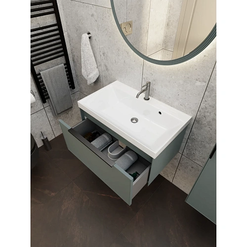 Тумба под раковину La Fenice SIMPLA Grigio 60 FNC-01-SIM-G-60 серо-зеленая Тумба под раковину La Fenice SIMPLA Grigio 60 FNC-01-SIM-G-60 серо-зеленая