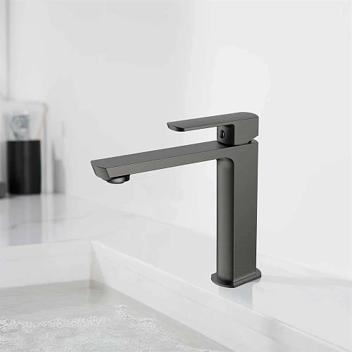 Смеситель для раковины Vincea Next VBF-1N1GM вороненная сталь Смеситель для раковины Vincea Next VBF-1N1GM вороненная сталь