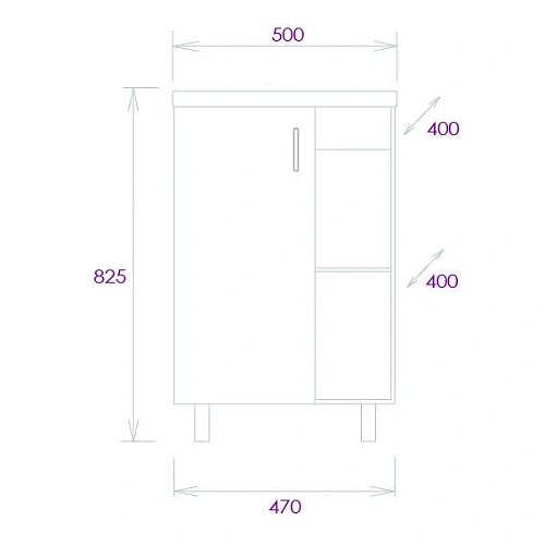 Тумба под раковину Onika Тимбер 50 см 105035 напольная, серая мат./дуб сонома (для Фостер 50) Тумба под раковину Onika Тимбер 50 см 105035 напольная, серая мат./дуб сонома (для Фостер 50)