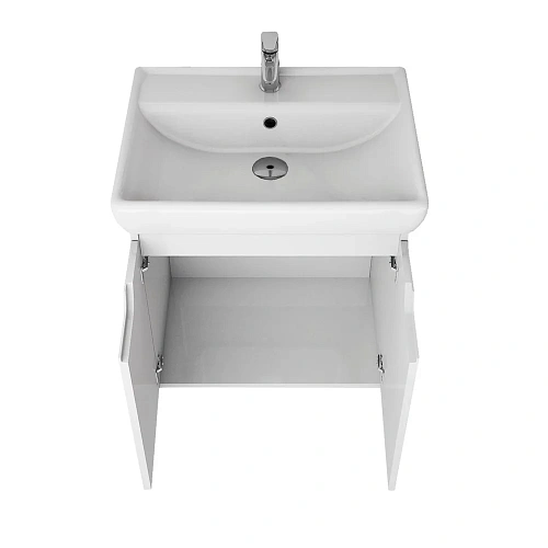 Тумба под раковину DREJA Q (D), 60 см, подвесная, 2 дверцы, белый глянец 99.1001 Тумба под раковину DREJA Q (D), 60 см, подвесная, 2 дверцы, белый глянец 99.1001