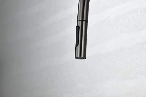 Смеситель для кухни AQUAme Cucina AQM9901GM с выдвижным изливом, металл Смеситель для кухни AQUAme Cucina AQM9901GM с выдвижным изливом, металл