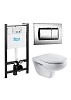 Комплект Roca Victoria Pack 893100000 Унитаз подвесной , инсталляция , кнопка смыва , сиденье