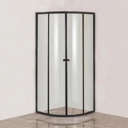 Душевой уголок DIWO Смоленск SM01-100TB/G 100х100, профиль черный 555824 Душевой уголок DIWO Смоленск SM01-100TB/G 100х100, профиль черный 555824