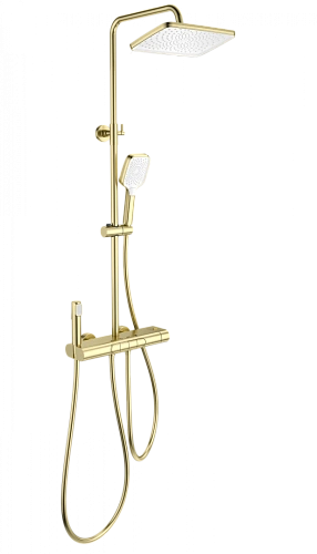 Душевая система Wonzon & Woghand с термостатом, брашированное золото (WW-B4129-BG) Душевая система Wonzon & Woghand с термостатом, брашированное золото (WW-B4129-BG)