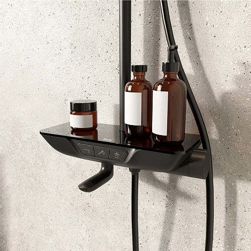 Душевая стойка IDDIS Shelfy черная SPABLBTi06 Душевая стойка IDDIS Shelfy черная SPABLBTi06