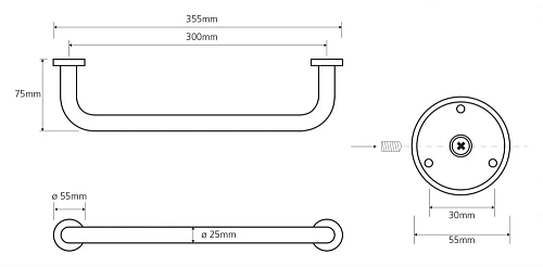 Поручень Bemeta OMEGA 102307012 Поручень Bemeta OMEGA 102307012