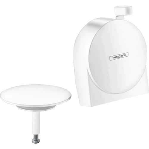 Верхняя часть слив-перелива Hansgrohe Exafill S 58117700 на ванну, с набором воды, матовый белый Верхняя часть слив-перелива Hansgrohe Exafill S 58117700 на ванну, с набором воды, матовый белый