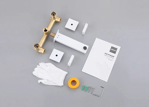 Смеситель для раковины ABBER Daheim AF82122W для раковины скрытого монтажа, белый матовый Смеситель для раковины ABBER Daheim AF82122W для раковины скрытого монтажа, белый матовый