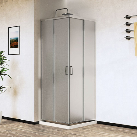 Душевой уголок Vincea City VSS-5CT800MT, 800x800, хром, стекло текстурное