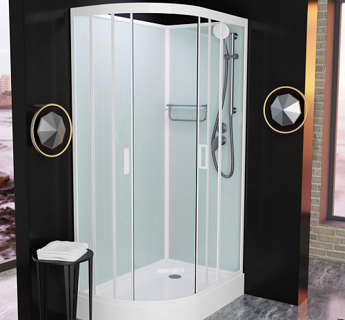Душевая кабина Frank F412R М White 120x80 20023 закаленное матовое стекло Душевая кабина Frank F412R М White 120x80 20023 закаленное матовое стекло