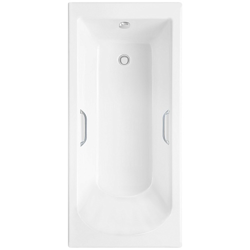 Ванна из искусственного камня Delice Scandi 160х70 DLR330024R-G с ручками хром, глянцевая Ванна из искусственного камня Delice Scandi 160х70 DLR330024R-G с ручками хром, глянцевая