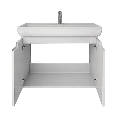 Тумба под раковину DREJA Q (D), 70 см, подвесная, 2 дверцы, белый глянец 99.1002 Тумба под раковину DREJA Q (D), 70 см, подвесная, 2 дверцы, белый глянец 99.1002