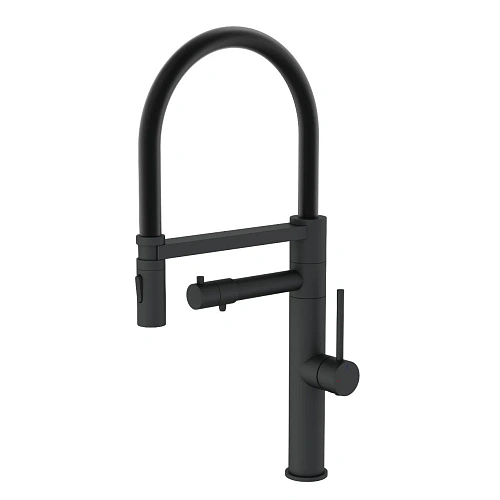 Смеситель для кухни Wonzon & Woghand с гибким изливом и подключением фильтра, черный матовый (WW-88458007-MB) Смеситель для кухни Wonzon & Woghand с гибким изливом и подключением фильтра, черный матовый (WW-88458007-MB)