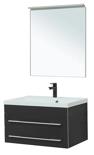 Комплект мебели Aquanet Верона 75 черный матовый 00287638 Комплект мебели Aquanet Верона 75 черный матовый 00287638