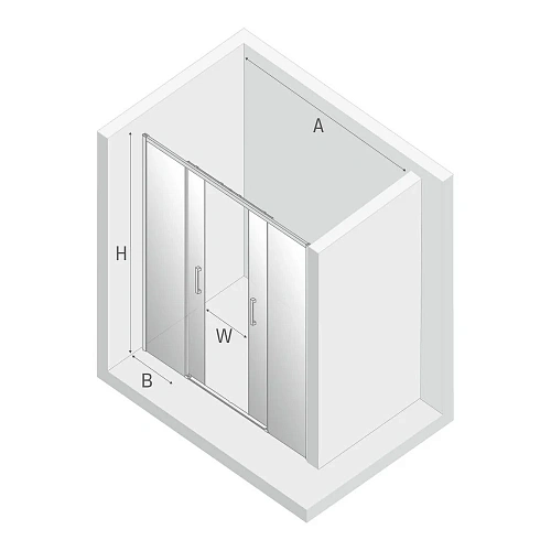 Душевая дверь NEW TRENDY PRIME BLACK 130x200 D-0359A (черный) Душевая дверь NEW TRENDY PRIME BLACK 130x200 D-0359A (черный)