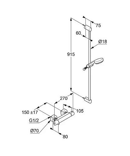 Душевая система Kludi Logo SHOWER DUO 6857805-00 Душевая система Kludi Logo SHOWER DUO 6857805-00