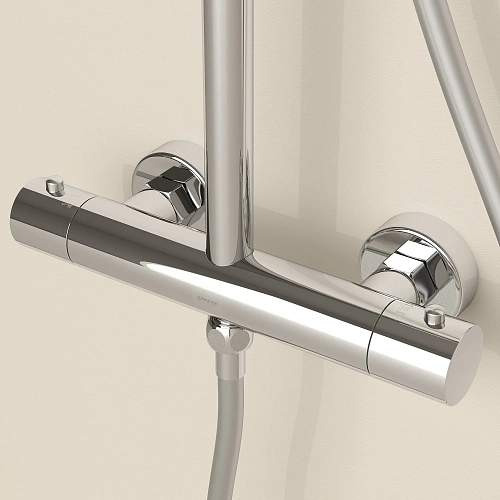 Душевая система SANCOS Teo SC11001CH c термостатом, с регулировкой по высоте хром Душевая система SANCOS Teo SC11001CH c термостатом, с регулировкой по высоте хром