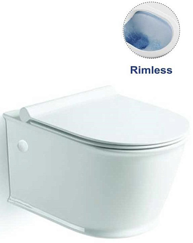 Унитаз подвесной Vincea Bordo VT1-16 белый, ультратонкое сиденье soft-close Унитаз подвесной Vincea Bordo VT1-16 белый, ультратонкое сиденье soft-close