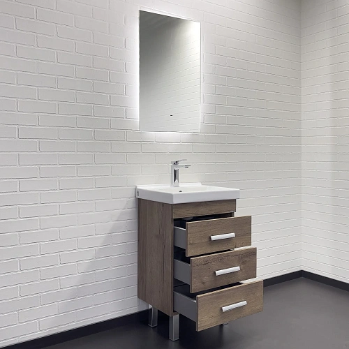 Тумба с раковиной Comforty Никосия 50Н 00-00018024 напольная дуб темный раковина Fest 50 F01 Тумба с раковиной Comforty Никосия 50Н 00-00018024 напольная дуб темный раковина Fest 50 F01