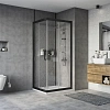 Душевой уголок STWORKI Карлстад 90x80 см профиль черный матовый 467252 Душевой уголок STWORKI Карлстад 90x80 см профиль черный матовый 467252